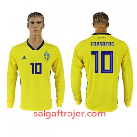 Sverige Fodboldtrøjer Forsberg 10 Hjemmebanesæt VM 2018 Langærmet